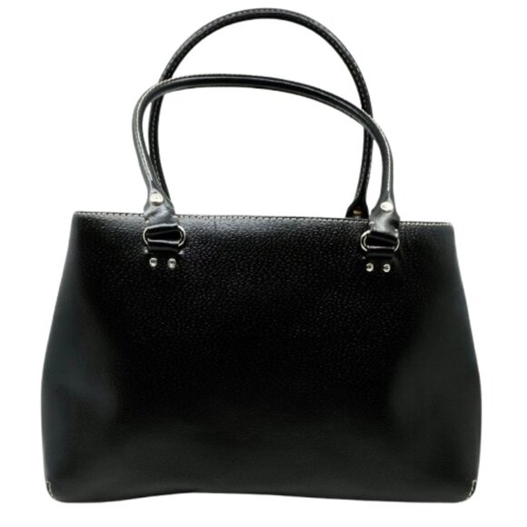 KATE SPADE~Wellesley Elena~BLACK PEBBLED LEATHER 3 COMPARTMENT SHOULDER TOTE BAG - Picture 4 of 6